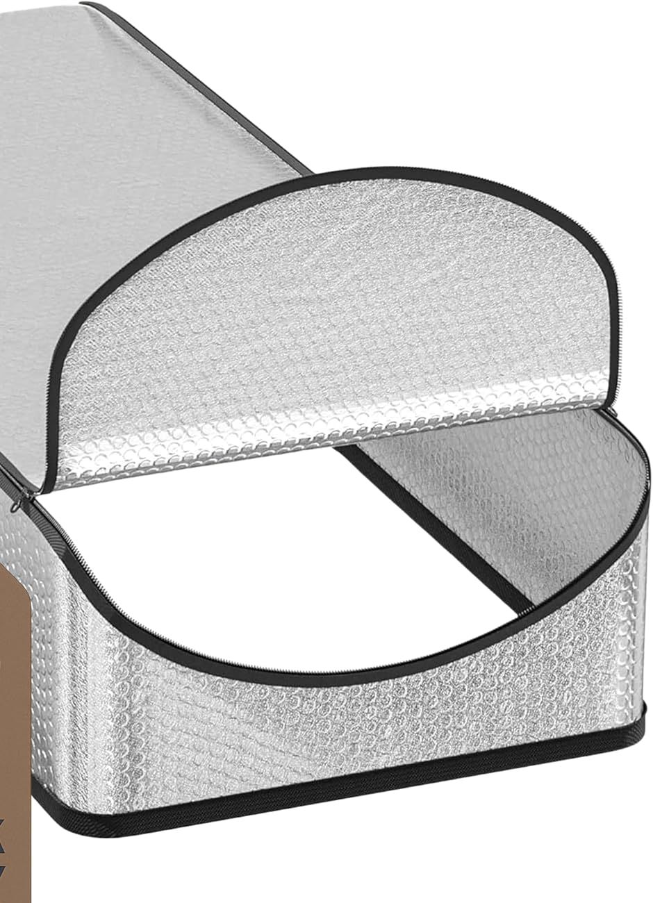 Zipper flap opened for attic access