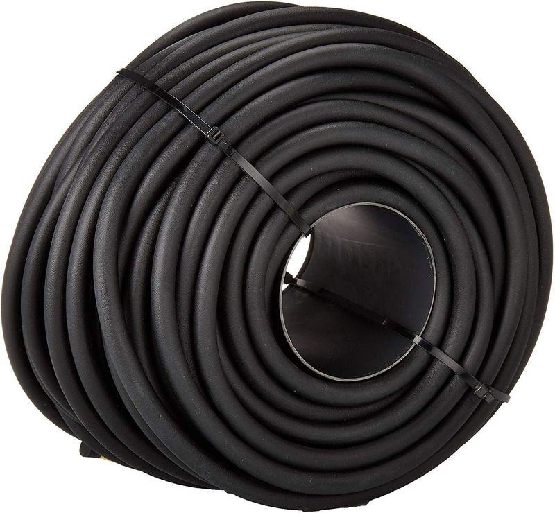 Coil of solid core natural rubber rope